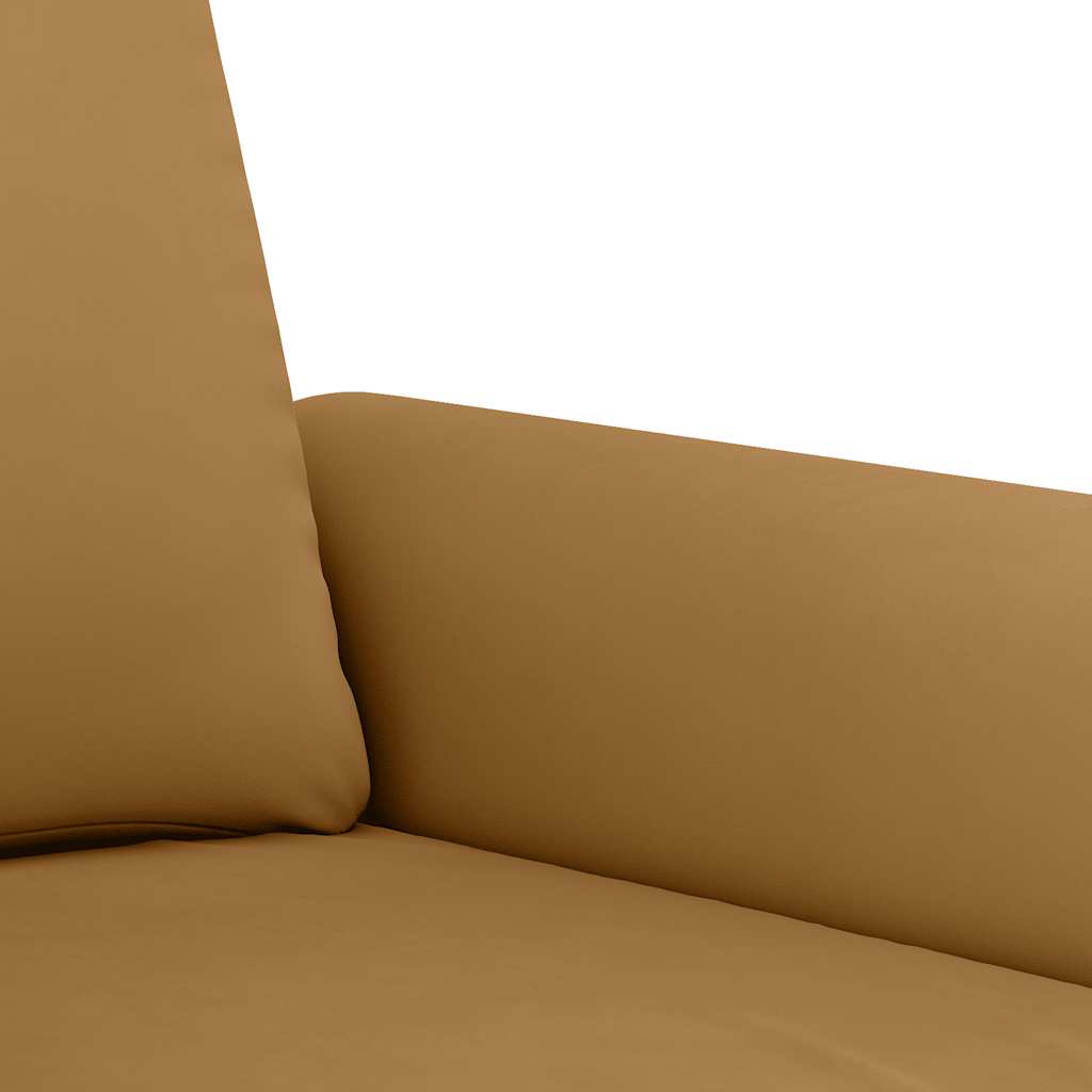 Πολυθρόνες Σετ 2 Τεμαχίων Καφέ από Βελούδο με Μαξιλάρια