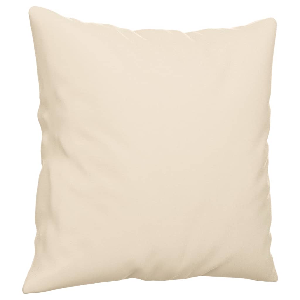 Σετ Σαλονιού 3 Τεμαχίων Μπεζ από Ύφασμα Μικροϊνών με Μαξιλάρια