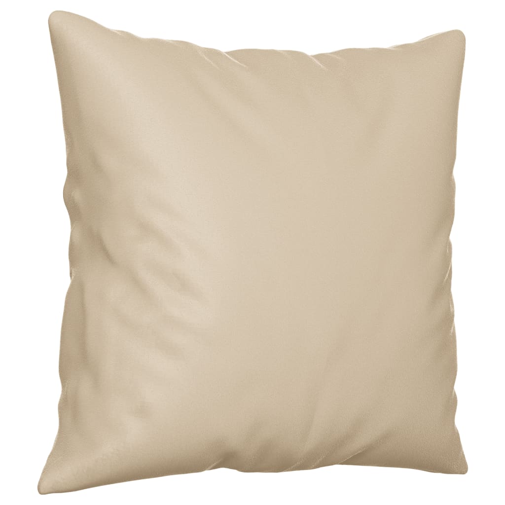 Πολυθρόνες Σετ 4 Τεμ. Κρεμ από Ύφασμα Μικροϊνών με Μαξιλάρια