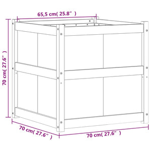 Ζαρντινιέρα 70 x 70 x 70 εκ. από Μασίφ Ξύλο Πεύκου