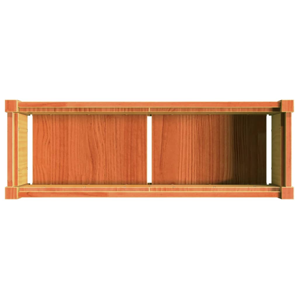 Ζαρντινιέρες 2 τεμ. Καφέ Κεριού από Μασίφ Ξύλο Πεύκου