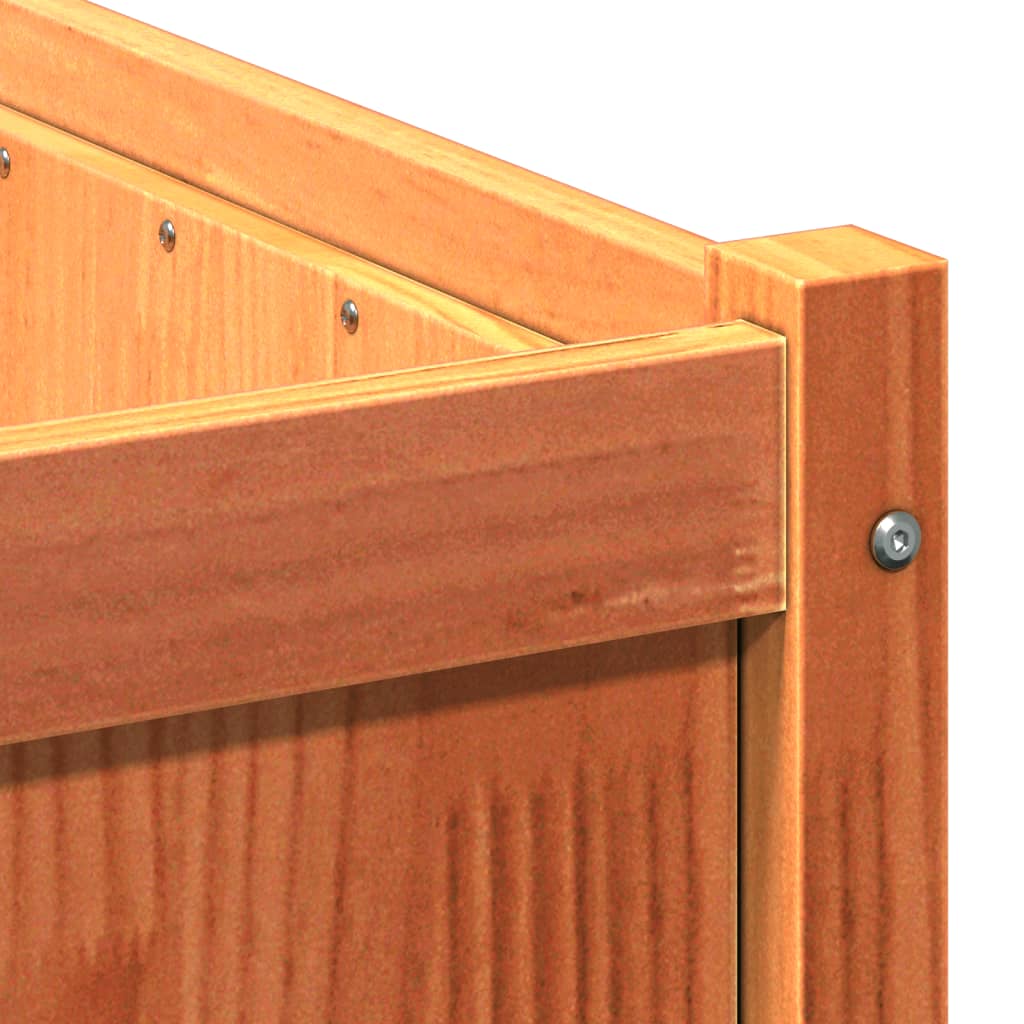 Ζαρντινιέρες 2 τεμ. Καφέ Κεριού από Μασίφ Ξύλο Πεύκου