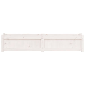 Ζαρντινιέρα Λευκή 150 x 31 x 31 εκ. από Μασίφ Ξύλο Πεύκου