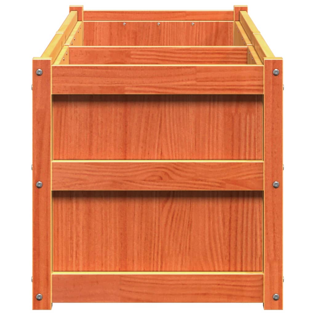 Ζαρντινιέρα Καφέ Κεριού 150 x 50 x 50 εκ. από Μασίφ Ξύλο Πεύκου