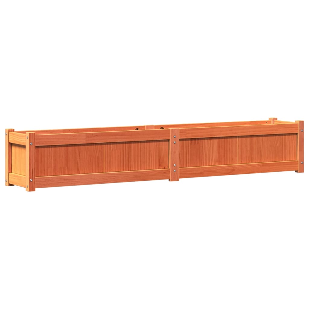 Ζαρντινιέρα Καφέ Κεριού 180 x 31 x 31 εκ. από Μασίφ Ξύλο Πεύκου
