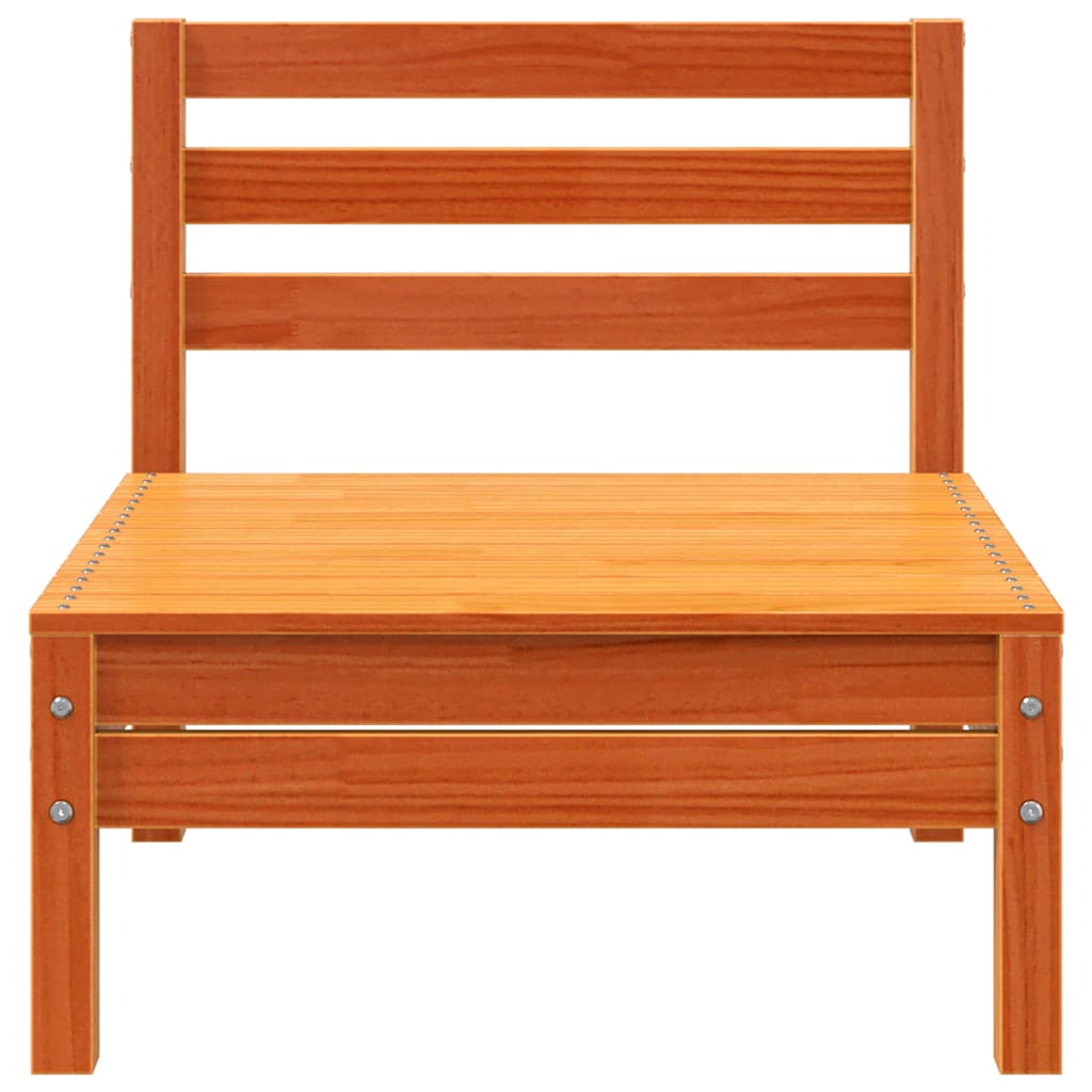 Καναπές Κήπου Χωρίς Μπράτσα 2 τεμ. Καφέ Κεριού Μασίφ Πεύκο - Pakobazaar