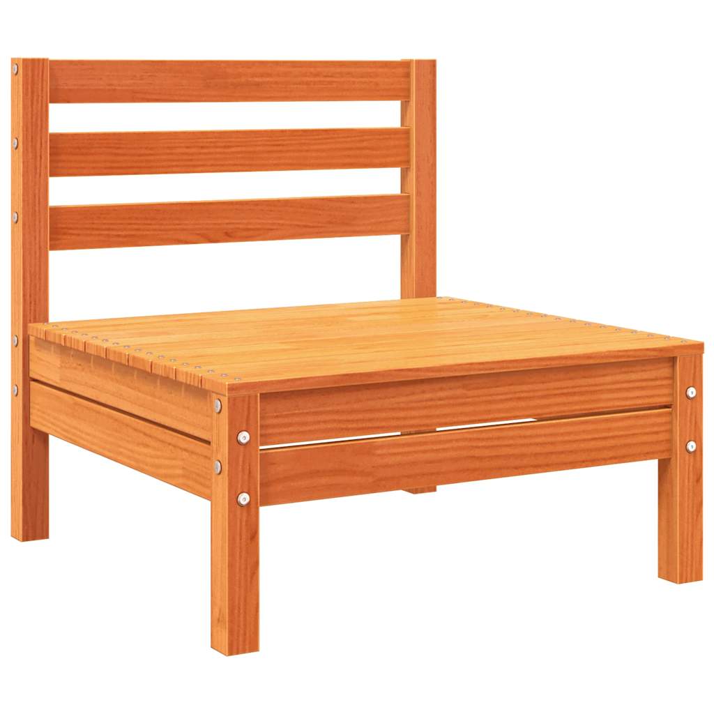 Καναπές Κήπου Τριθέσιος Καφέ κεριού από Μασίφ Ξύλο Πεύκου - Pakobazaar