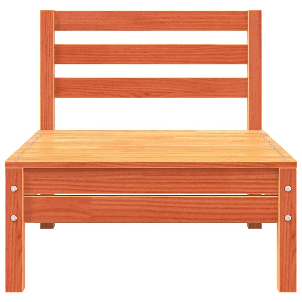 Καναπές Κήπου Τριθέσιος Καφέ κεριού από Μασίφ Ξύλο Πεύκου - Pakobazaar