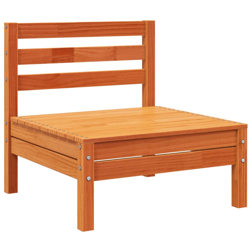 Καναπές Κήπου Τετραθέσιος Καφέ Κεριού από Μασίφ Ξύλο Πεύκου - Pakobazaar