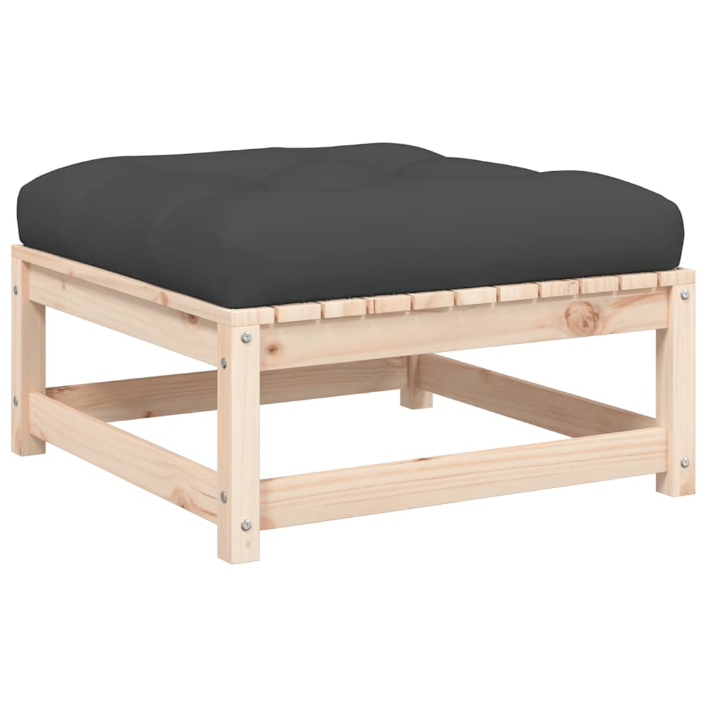 Καναπές Κήπου Χωρίς Μπράτσα με Μαξιλάρια και Υποπόδιο - Pakobazaar