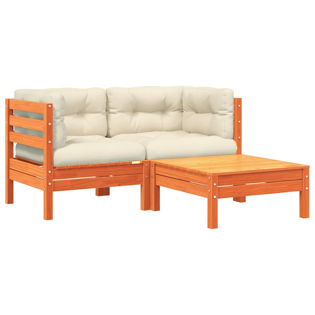 Καναπές Κήπου Διθέσιος με Μαξιλάρια και Υποπόδιο - Pakobazaar