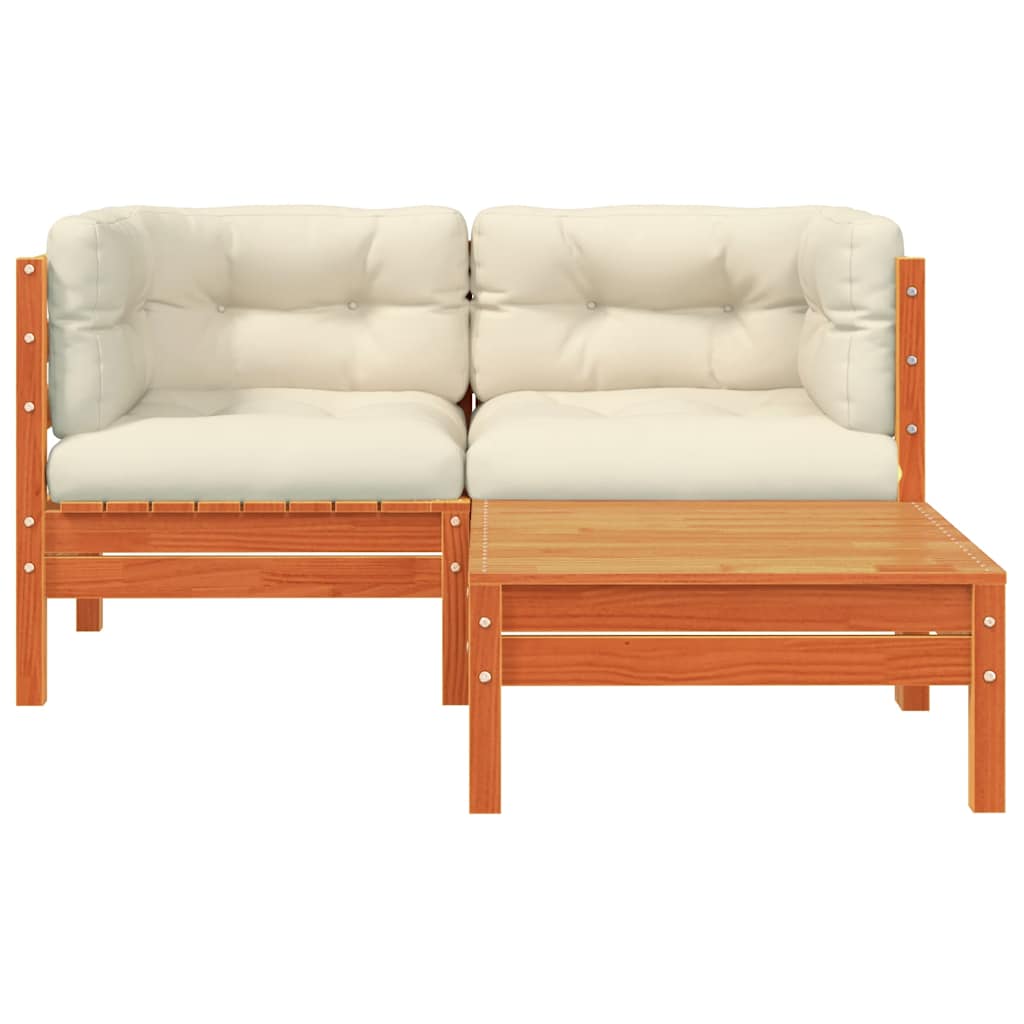 Καναπές Κήπου Διθέσιος με Μαξιλάρια και Υποπόδιο - Pakobazaar