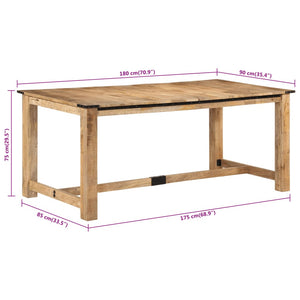 Τραπεζαρία 180 x 90 x 75 εκ. από Μασίφ Ξύλο Μάνγκο
