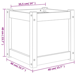 Ζαρντινιέρα 40 x 40 x 40 εκ. από Μασίφ Ξύλο Πεύκου