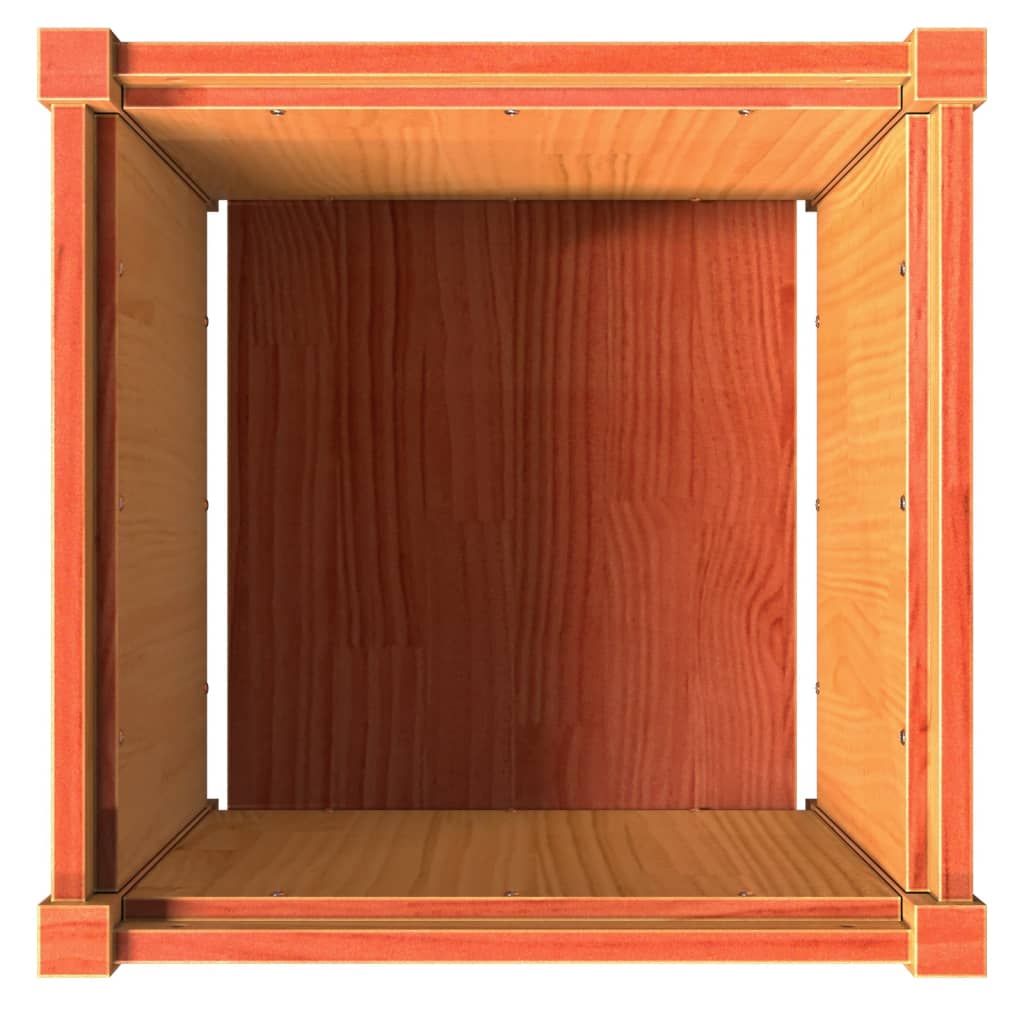 Ζαρντινιέρες 2 τεμ. Καφέ Κεριού από Μασίφ Ξύλο Πεύκου