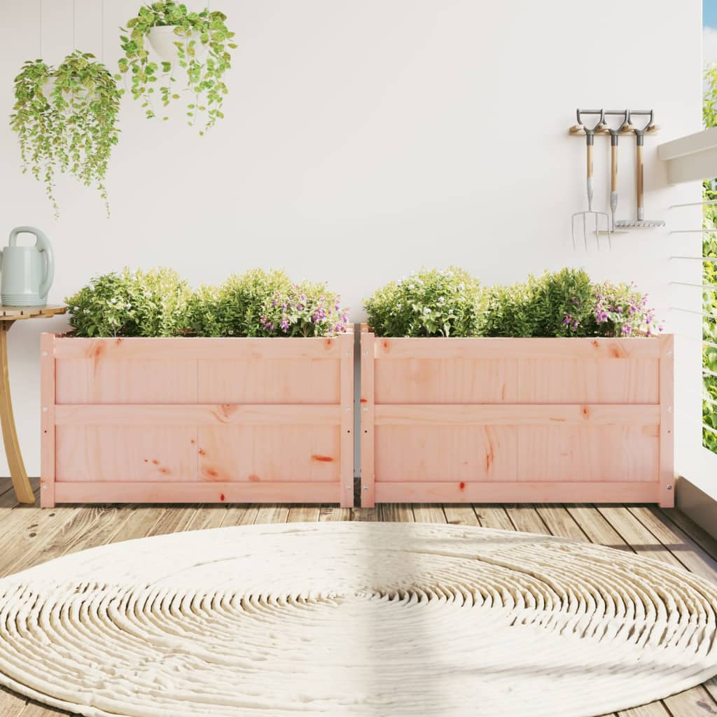 Ζαρντινιέρες 2 τεμ. από Μασίφ Ξύλο Ψευδοτσούγκας - Pakobazaar