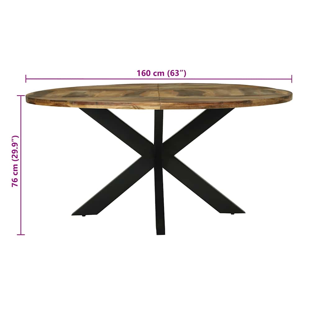Τραπεζαρία Καφέ 161 x 160 x 76 εκ Στερεό Ξύλο Ακακίας - Pakobazaar