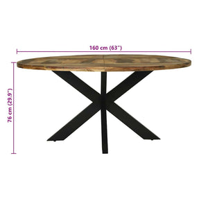 Τραπεζαρία Καφέ 161 x 160 x 76 εκ Στερεό Ξύλο Ακακίας - Pakobazaar