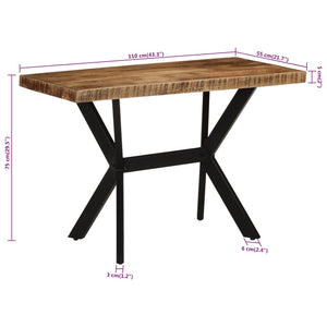 Τραπεζαρία 110 x 55 x 75 εκ. από Μασίφ Ξύλο Μάνγκο - Pakobazaar