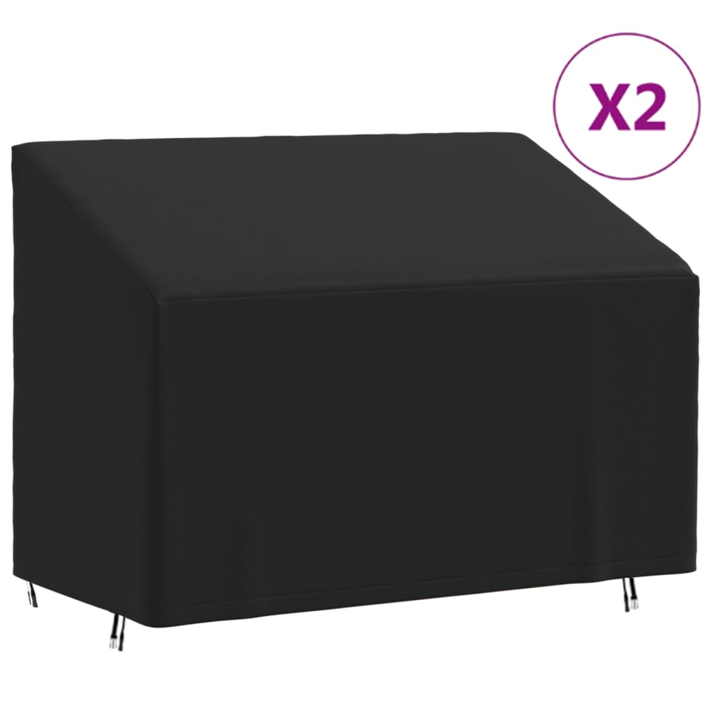 καλύμματα πάγκου 2 καθισμάτων 2 τεμάχια 134x70x65/94 cm 420D