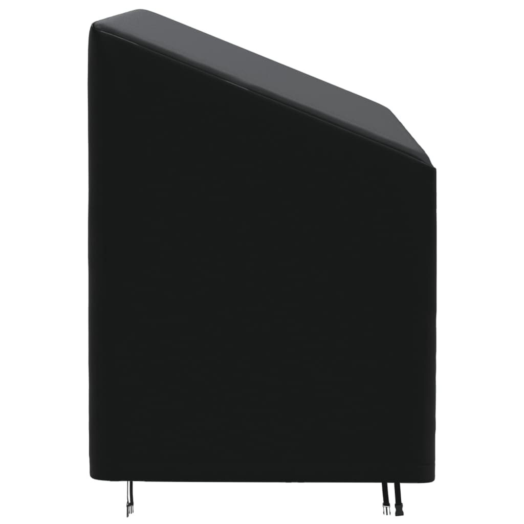 Καλύμματα Τριθέσιων Πάγκων 2 τεμ Μαύρα 165x70x65/94εκ Ύφ.Oxford