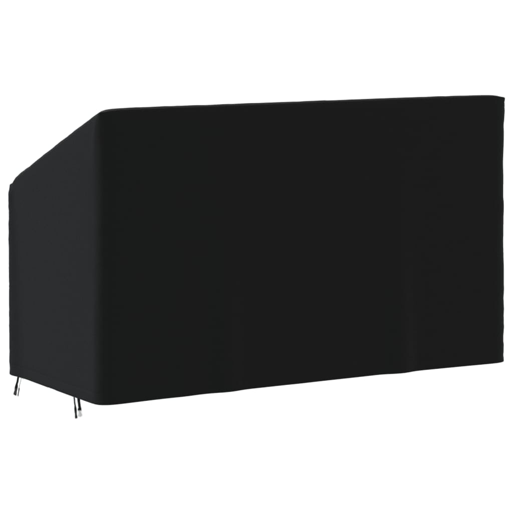 Καλύμματα Τριθέσιων Πάγκων 2 τεμ Μαύρα 165x70x65/94εκ Ύφ.Oxford