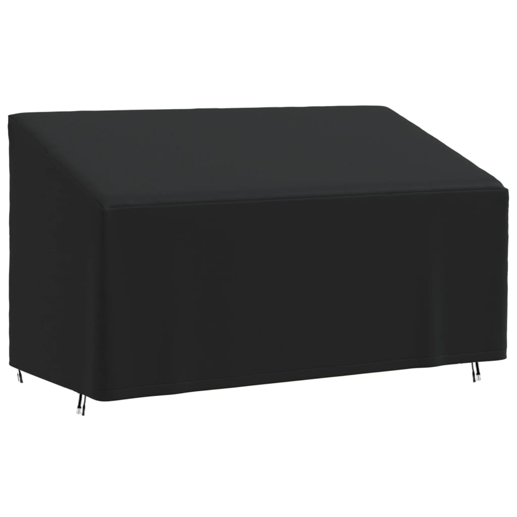 Καλύμματα Τριθέσιων Πάγκων 2 τεμ Μαύρα 175x85x68/94εκ Ύφ.Oxford - Pakobazaar
