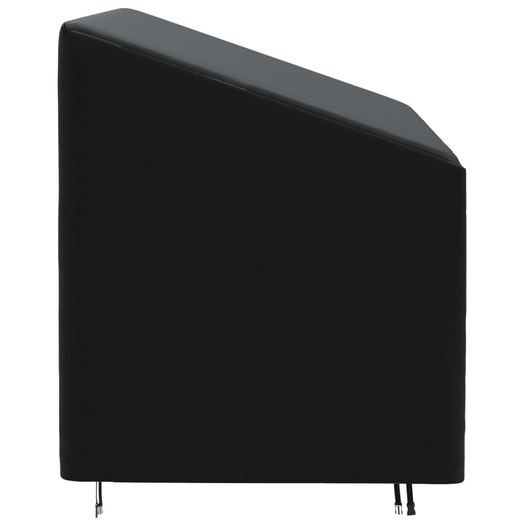 Καλύμματα Τριθέσιων Πάγκων 2 τεμ Μαύρα 175x85x68/94εκ Ύφ.Oxford - Pakobazaar