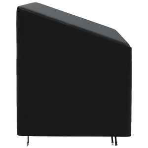 Καλύμματα Τριθέσιων Πάγκων 2 τεμ Μαύρα 175x85x68/94εκ Ύφ.Oxford - Pakobazaar