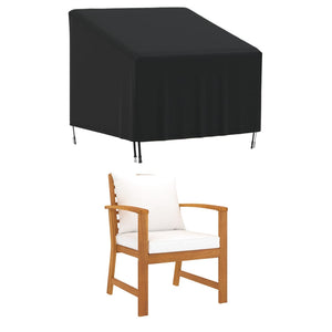 Καλύμματα Καρέκλας Κήπου 2 τεμ. Μαύρα 90x90x50/75 εκ Ύφ. Oxford - Pakobazaar