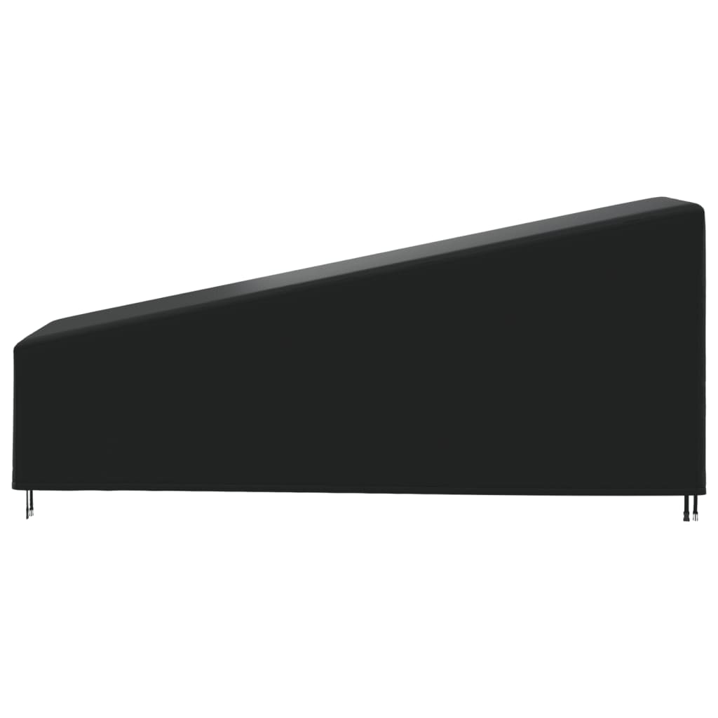 Καλύμματα Ξαπλώστρας 2 τεμ. Μαύρα 195x76x40/80 εκ. Ύφ. Oxford