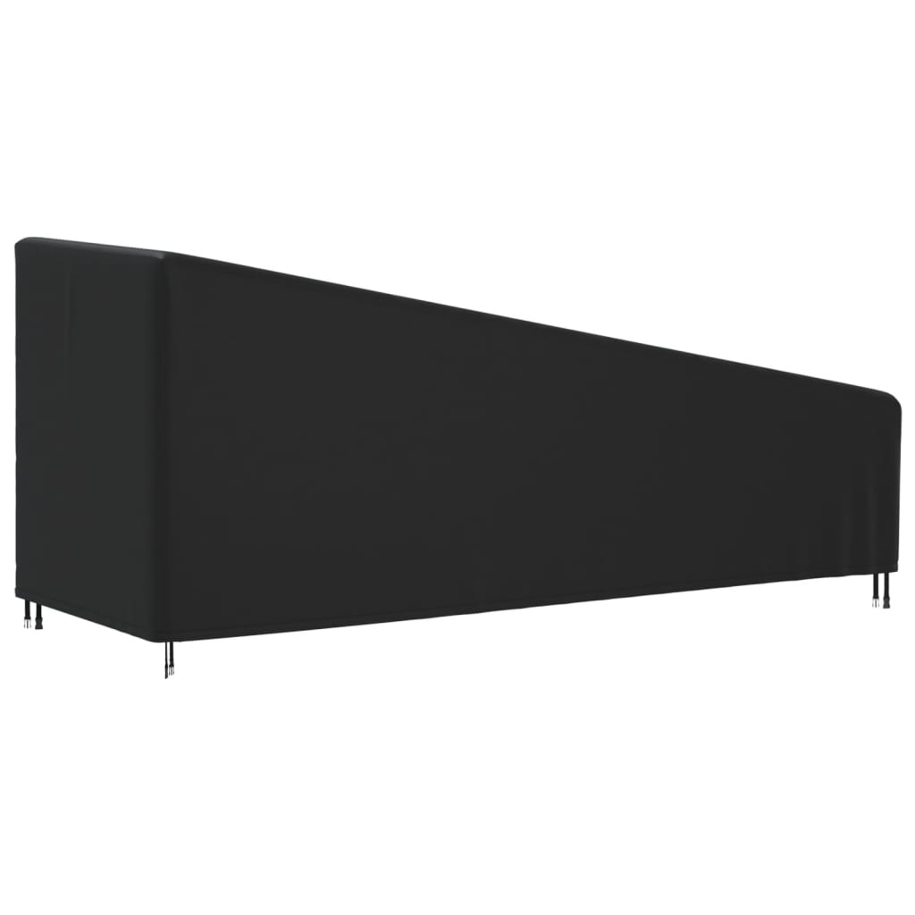 Καλύμματα Ξαπλώστρας 2 τεμ. Μαύρα 195x76x40/80 εκ. Ύφ. Oxford