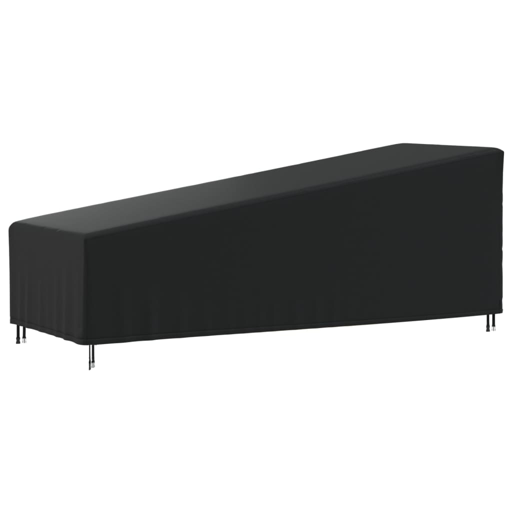 Καλύμματα Ξαπλώστρας 2 τεμ. Μαύρα 210x80x45/75 εκ. Ύφ. Oxford
