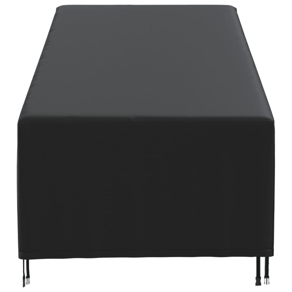 Καλύμματα Ξαπλώστρας 2 τεμ. Μαύρα 210x80x45/75 εκ. Ύφ. Oxford