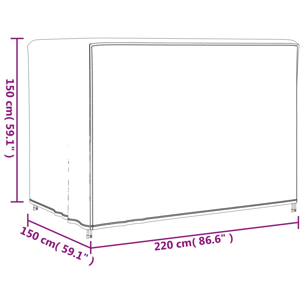 Καλύμματα Κούνιας Κήπου 2τεμ. 220x150x150 εκ 420D Ύφασμα Oxford - Pakobazaar