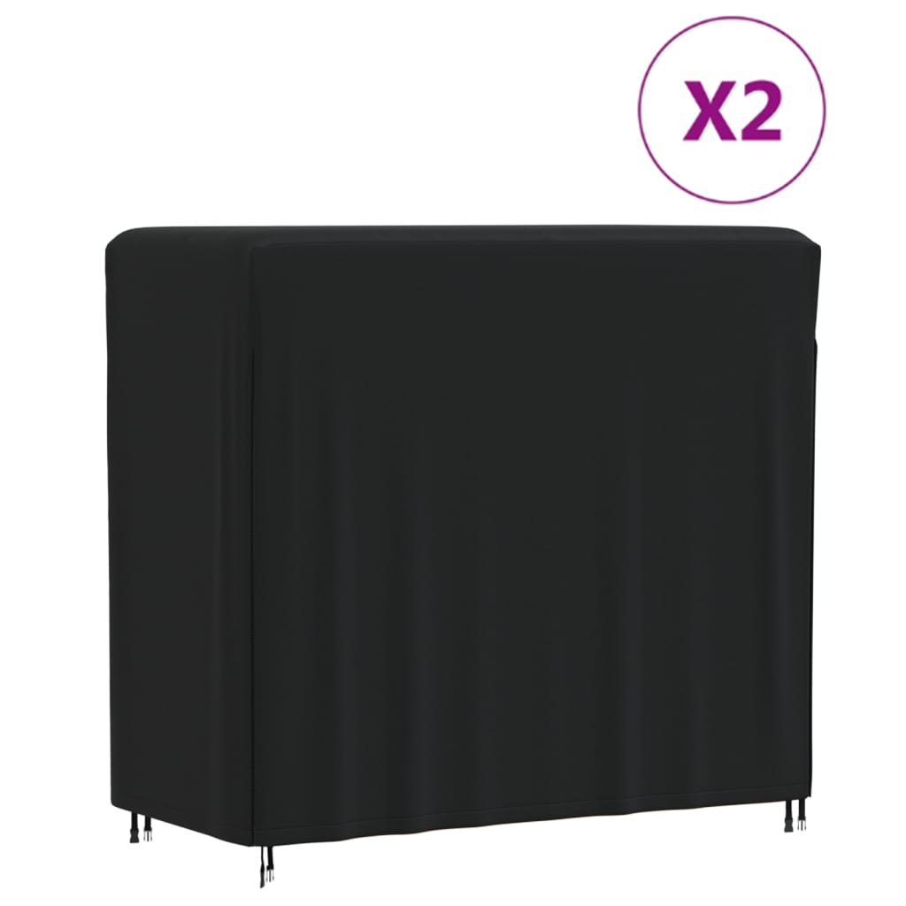 Καλύμματα Ραφιού Καυσόξυλων 2 Τεμ 122x61x106 εκ 420D Υφ. Oxford