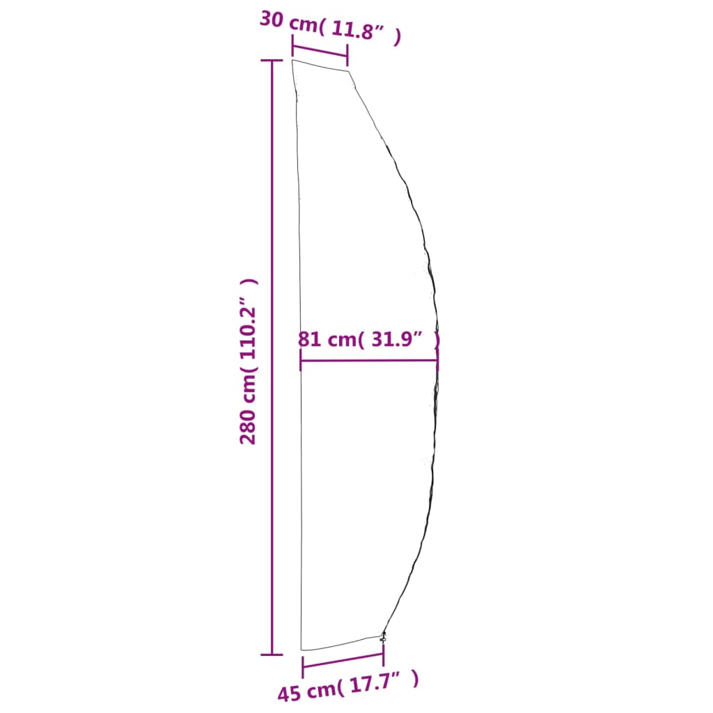 Καλύμματα Ομπρέλας Κήπου 2 τεμ. 280x30/81/45 εκ Ύφ. Oxford 420D
