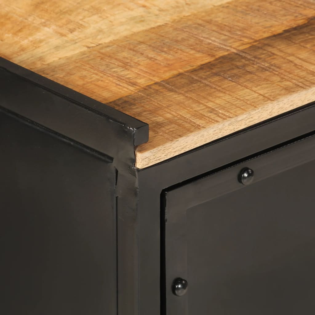 Ντουλάπι Μπάνιου 40 x 30 x 60 εκ. Σίδηρο και Μασίφ Ξύλο Μάνγκο