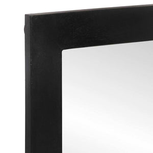 Καθρέφτης Μπάνιου 55x1x60 εκ. από Γυαλί και Μασίφ Ξύλο Μάνγκο - Pakobazaar