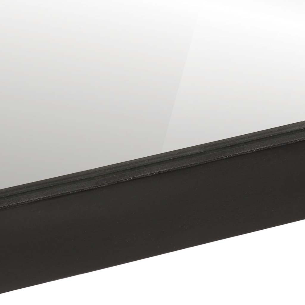 Καθρέφτης Μπάνιου 55x1x60 εκ. από Γυαλί και Μασίφ Ξύλο Μάνγκο - Pakobazaar