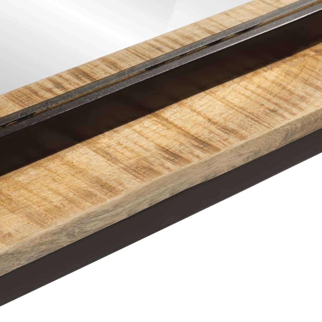 Καθρέφτης με Ράφι 80x8x55 εκ. Γυαλί και Μασίφ Ξύλο Μάνγκο - Pakobazaar