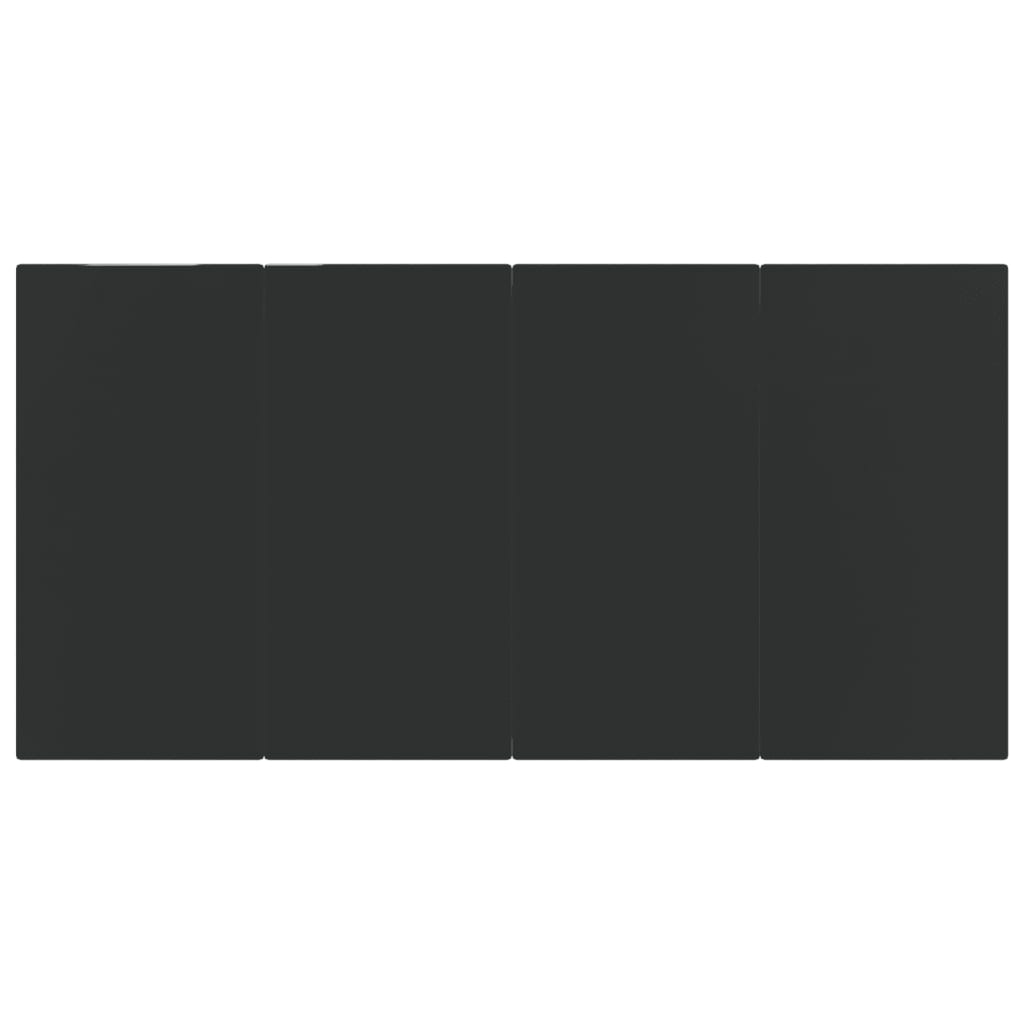 Σετ Τραπεζαρίας Κήπου 5 Τεμ. Γκρι/Μαύρο Συνθετικό Ρατάν/Ατσάλι