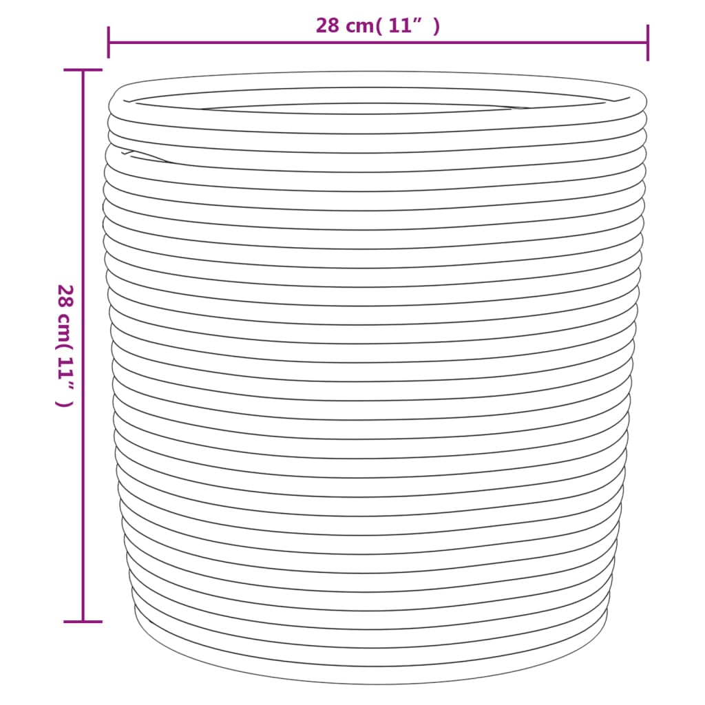 Καλάθια Αποθήκευσης 2 τεμ. Γκρι/Λευκό Ø28 x 28 εκ. Βαμβακερά