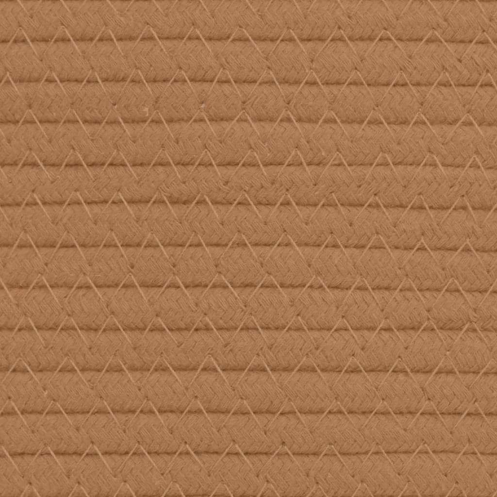 Καλάθι Αποθήκευσης Καφέ και Λευκό Ø49x65 εκ. Βαμβακερό