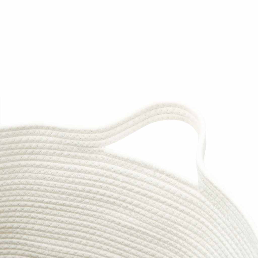 Καλάθι Αποθήκευσης Μαύρο και Λευκό Ø49x65 εκ. Βαμβακερό