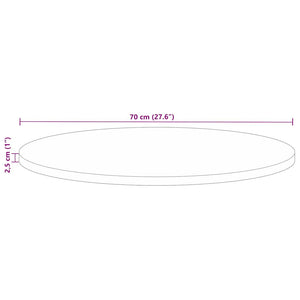 Επιφάνεια Τραπεζιού Στρογγυλή Ø70x2,5εκ Μασίφ Ανακυκλωμένο Ξύλο - Pakobazaar