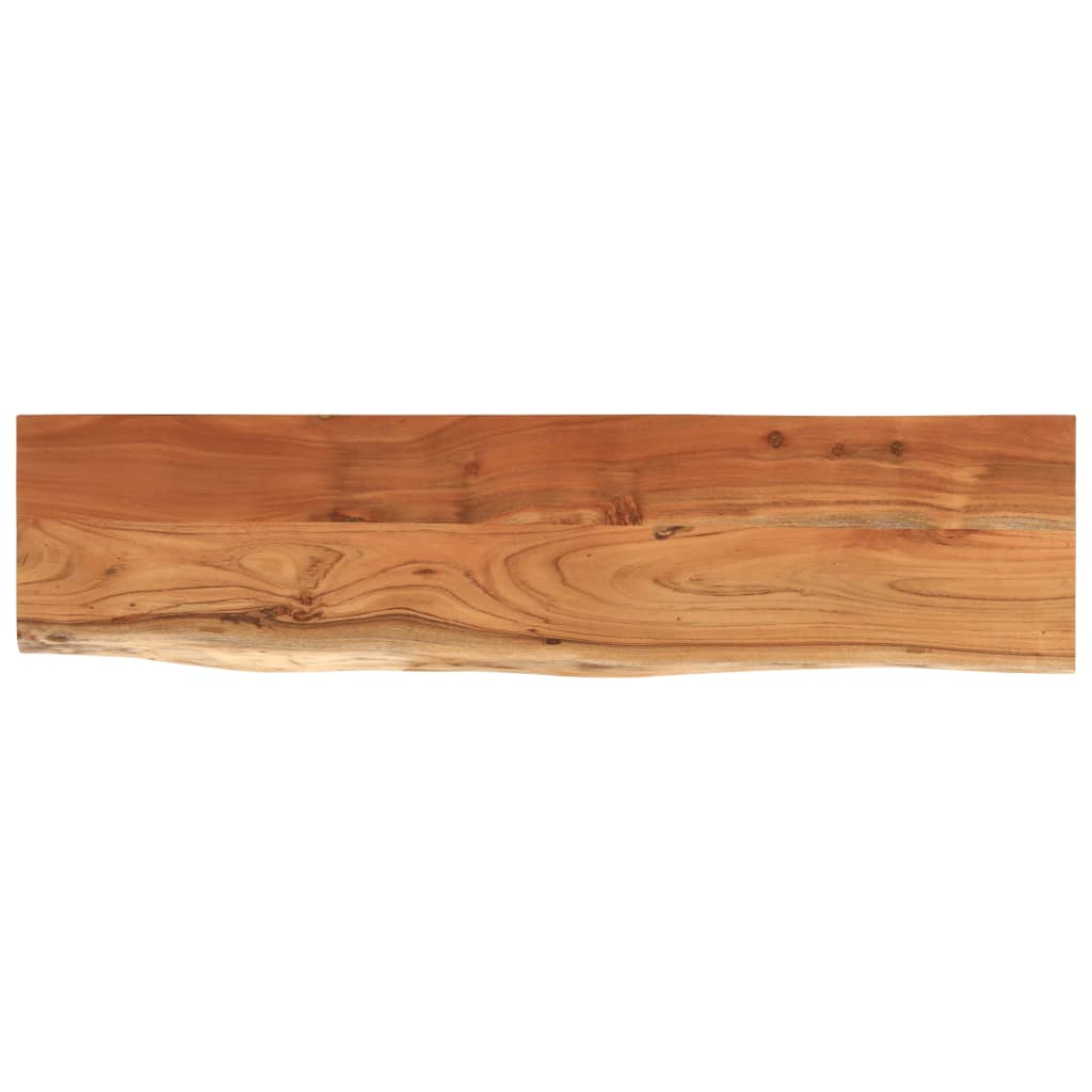 Ράφι Επιτοίχιο Ορθ. Live Edge 120x30x2,5 εκ. Μασίφ Ξύλο Ακακίας