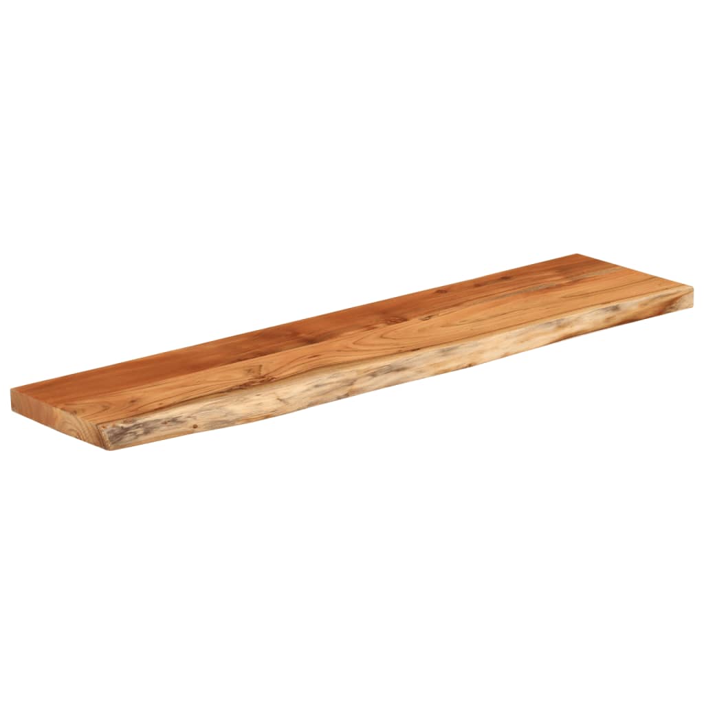 Ράφι Επιτοίχιο Ορθ. Live Edge 120x30x2,5 εκ. Μασίφ Ξύλο Ακακίας