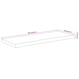 Επιφάνεια Τραπεζιού Ορθογώνια 100x40x2,5 εκ. Μασίφ Ξύλο Ακακίας