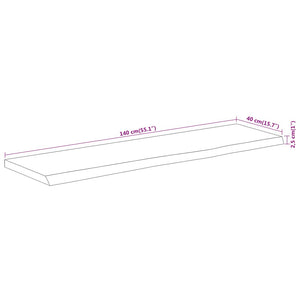 Επιφάνεια Τραπεζιού Ορθογώνια 140x40x2,5 εκ. Μασίφ Ξύλο Ακακίας